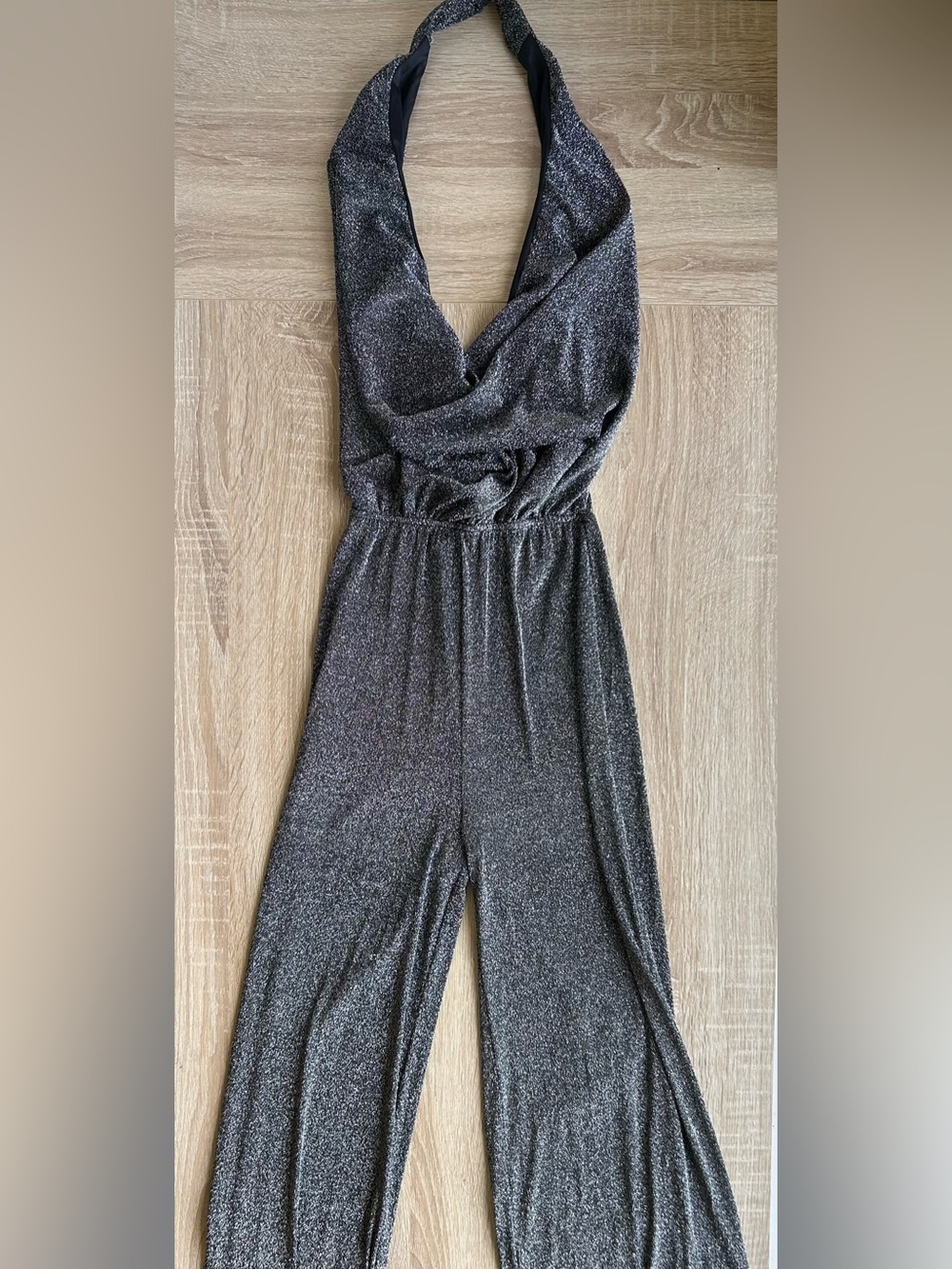 Superdown Revolve Glitter Sparkle Halter Jumpsuit XXS